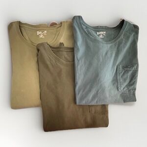 Duluth Trading Lot 3 Mens 2XL Longtail T Shirts Pocket Crew Workwear Casual